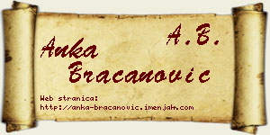 Anka Bracanović vizit kartica